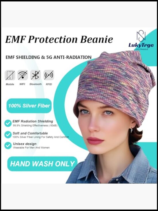 EMF Protection Beanie Cap Faraday Hat Blocks 99.9% Radiation 5G WiFi main image 5